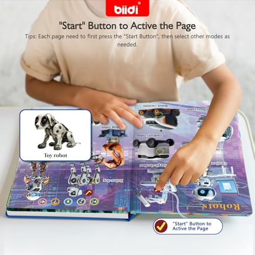 English Interactive Sound Book Words Talking Book Toy Gift Toddlers Kid 3-6 | Educational Learning Toy Rechargeable Audio Book Boy Girl Kids Birthday Xmas Gift 3+ Sensory Autism Toy 600+ Sounds 13 Topics - style: EN-Traffic and Robot