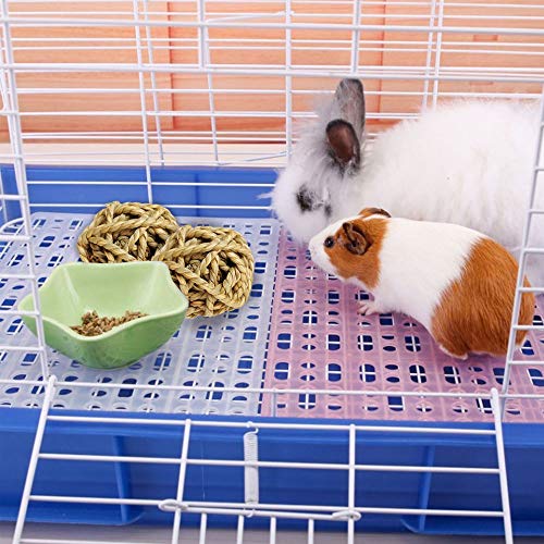 10PCS Bunny Chew Toys Grass Balls Rabbit Gnawing Treats for Guinea Pig | 2.8in large size Rolling Play Balls, Chinchilla Cage Enrichment Toy, Natural Teeth Grinding Treats, Boredom Relief Activity - size: 10PCS-Large