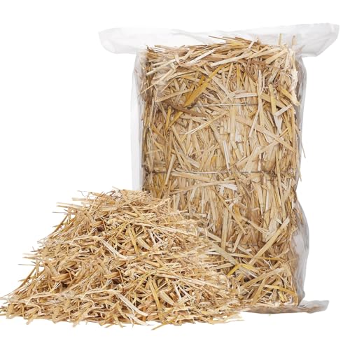 Acostop Natural Dry Wheat Straw for Garden Mulch Stray Cats Dogs Shelter | 3 LB Clean Soft Warm Chicken Coop Yard Farm Pets Bedding, Decorative Straw Bale, Landscaping Weed Cover - size: 3 LB