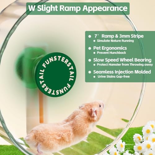 Super Silent Hamster Wheel 10.4 Inch, Magnetic Large Rat Wheel for Chinchilla, Gerbil, Guinea Pig, Cat, Mouse, Sugar Glider and Dwarf, Syrian Hamster Accessories (Avocado Green) - color: Avocado Green, size: Medium(10.4inch)