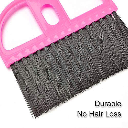 WishLotus Mini Dustpan and Brush Set, Portable Exquisite Pet Waste Cleaning Kit, Hamster Sand Scooper Cage Cleaning Tool for Small Pets Guinea Pigs Hedgehogs Hamsters Chinchillas Rabbits (Pink) - color: Pink