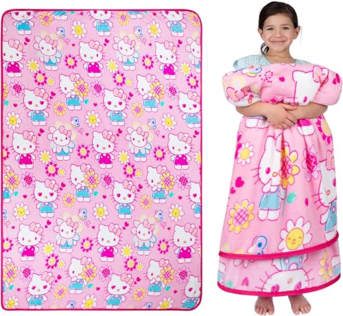 Franco Kids Bedding Super Soft Plush Throw Blanket, 62 in x 90 in, Hello Kitty (Pack of 6) - color: Hello Kitty, size: 62 in x 90 in (Pack of 6)