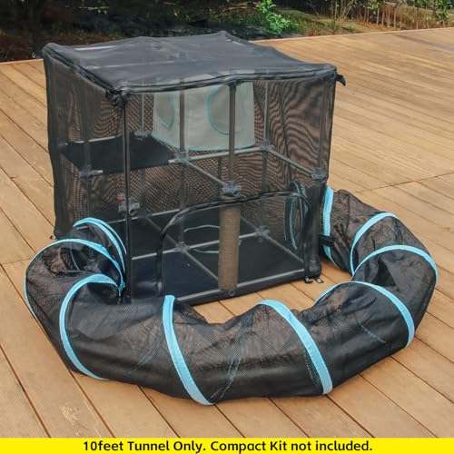 INTURN Cat Furniture Tent for Indoor and Outdoor Playpen Portable Cat Tunnels, Outdoor Kennel (10ft Tunnel) - color: 10ft Tunnel