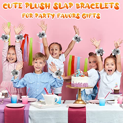 Lenwen 8 Pcs Stuffed Koala Animals Slap Bracelets for Kids 8.66 Inch Back to School Plush Animal Bracelets Adopt a Koala Bear Party Favors Wrist Slap Snap Band Toy for Boys Girls Birthday Gifts - style: Koala Bear