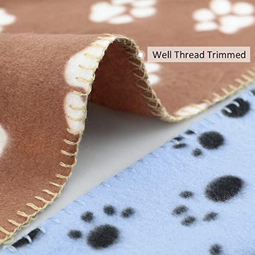 Comsmart Pet Blanket Dog Cat Soft Fleece Blankets Sleep Mat Pad Bed Cover with Paw Print for Kitten Puppy and Other Small Animals, 6 Pack of 24x28 Inches - size: 6 Pack of 24x28 Inches