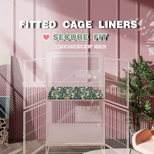 Ferret Cage Liner for Ferret Nation & Critter Nation Cage | Washable Bedding, Leakproof Cage Accessories for Ferrets, Chinchillas, Rats & Other Small Animals(Top Pan Liner) - style: Top Pan Liner