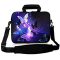 11 11.6 12 12.5 13 inches Laptop/Chromebook/PC Messenger Bag Tablet Travel Case Neoprene Handle Sleeve with Shoulder (11-13.3 inch, Butterflies) - color: Butterflies, size: 11-13.3 inch