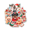 12 Pcs Christmas Dog Stickers, Holiday Puppy Decals Featuring Festive Dogs with Santa Hats, Scarves, Gifts Stickers for Laptop, Bottle, Notebook, Wrapping, Scrapbook, Holiday Crafts 8 Inches - color: Dog 1, size: 8 Inches