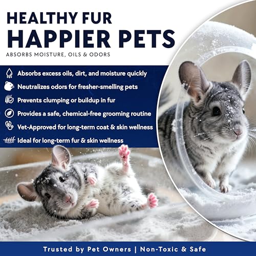 2.5 LB. Hamster Sand Bath - Dust Free, All Natural Volcanic Ash for Fur Health - Sand Bath for Chinchillas, Gerbils, Mice, Degus & All Small Pets - Made in USA - Hamster Accessories by Billy Buckskin - size: 2.5 LB