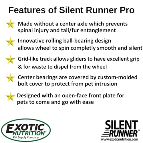 Silent Runner Pro | Sugar Glider Exercise Wheel (Blue with Stand) - color: Blue with Stand