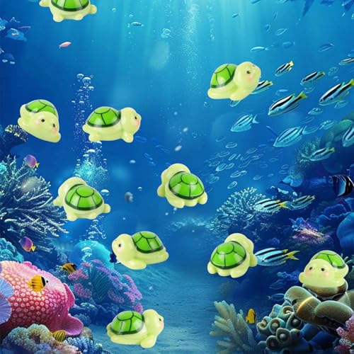 40 Pieces Tiny Turtles for Dollhouse Mini Resin Animals Mini Green Turtles for Fairy Garden Micro Moss Landscape Home Decor - style: Turtle
