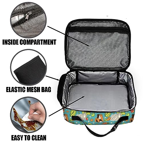 Guinea Pig Lunch Bag Reusable Insulated Lunch Box Keep Food Cooler Thermal Lunch Tote for Women Men - color: Guinea pig