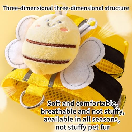 Rabbit Harness and Leash - Adjustable Bunny Harness Escape Proof for Walking Runnig Hiking Camping Outdoor,Cute Small Animal Harness Leash Set (Large) - size: Large