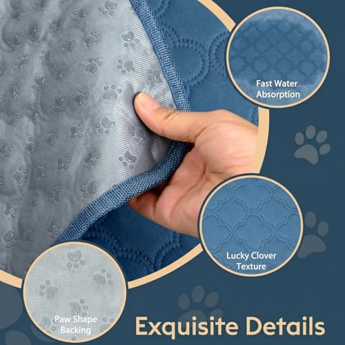 Washable Guinea Pig Cage Liner - 2 Pack Reusable Washable Pee Pads，Waterproof Guinea Pig Bedding for Small Animal - Rabbit Bunny Hamster Puppy (Blue, 24" X 47" - 2 Pack) - color: Blue, size: 24" X 47" - 2 Pack