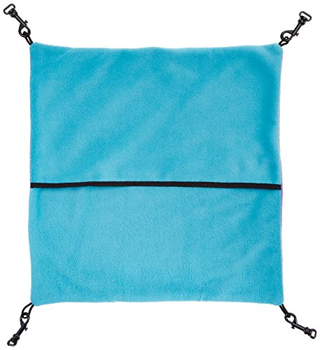 MidWest Homes for Pets Ferret Nation Large Hammock for Ferret Nation & Critter Nation Small Animal Cages | Measures 17L x 13W x 8H- inches - color: Teal and Purple, size: 21.3"L x 20.5"W x 0.6"H