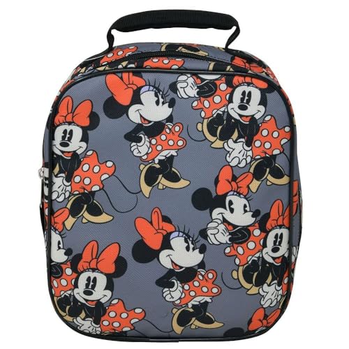 Minnie Mouse Lunch Bag for Kids Bundle w/Insulated Lunchbox + More | Soft Minnie Lunch Box Plus Water Bottle, Stickers, More - Minnie Mouse School Supplies