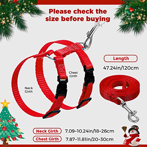 Outus 5 Pieces Adjustable Rabbit Harness and Leash Set Escape Proof Bunny Harness Vest for Pet Running Walk Jogging Bunny Cat Puppy Kitten Ferret and Other Small Pet(Vivid Color) - color: Vivid Color