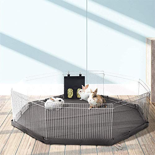 Rabbit Hay Feeder Bag Hanging Hay Rack (Green, 2 Windows) | Guinea Pigs Manger Holder Dispenser Small Animal Feeder Storage Pouch for Bunny Chinchilla Hamster - color: Green