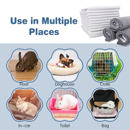 kathson 20 Pcs Guinea Pig Cage Liners Disposable 13" x 18" Rabbit Disposable Potty Training Pad Super Absorbent & Leak-Free Pet Supplies for Bunny Kitten Small Dog Guinea Pig - size: 13" x 18" / 20PCS