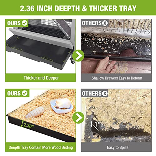 GUTINNEEN Ferret Cage Rat Cage 5 Levels Small Animal Cage for Chinchilla, Hedgehogs, Squirrel, Chameleon, Lizard, Gerbils Anti-Chewing - size: 27.6"L x 20.0"W x 55.2"H