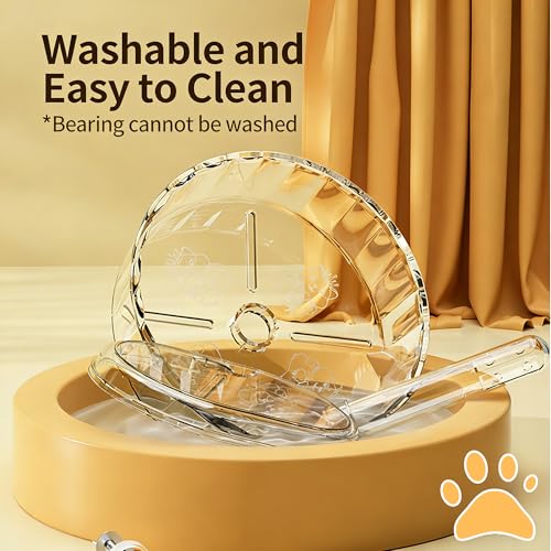 Silent Hamster-Wheel 7.1 Inch, Nonslip Spinning-Wheel, Exercise Hamster-Toys Platform for Hamster Cage Rat Cage Mouse Cage Small Pet Accessories for Hedgehog Gerbil Chinchilla Guinea Pig