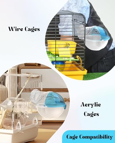 Pawfly Hamster Sand Bath Container, Removable Hamster Dust Bath & Bathroom, Multi-Use Hamster Cage Accessories for Gerbil, Chinchilla, Syrian Hamsters & Small Animals