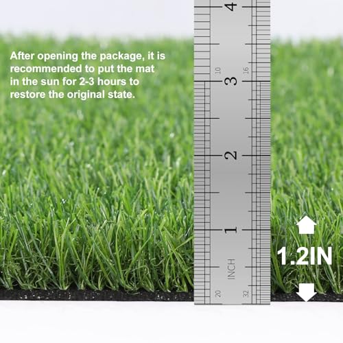 Artificial Turf Rug For Dog, Sturdy Indoor/Outdoor Fake Grass, 36" x 59" | Safety material, Durable TPR bottom, Realistic look, Non-Slip, Dog urine will NOT soak through to your floor. - size: 3' x 4'11" (Rectangular)