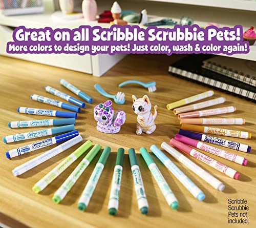 Crayola Scribble Scrubbie Pets Marker Refill & Expansion Set - 24 Washable Markers for Kids, Gifts for Girls & Boys [Amazon Exclusive] - size: Small, style: Refill Markers