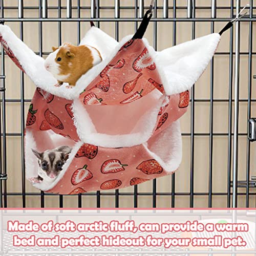 LYART Guinea Pig Rat Ferret Hammock and Warm Bed Small Pet Hideout Tunnel Cave Hanging Bunkbed Hammock Cage Toy for Hamster Sugar Glider Squirrel (5.Three-Layer Hammock) - color: 5.Three-layer hammock