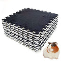 10Pcs 11” x 11” Guinea Pig Pads Washable, Reusable Guinea Pig Fleece Cage Liners, Soft Warm Rabbit Sleep Mat Blanket Bed (Black) - color: Black X 10