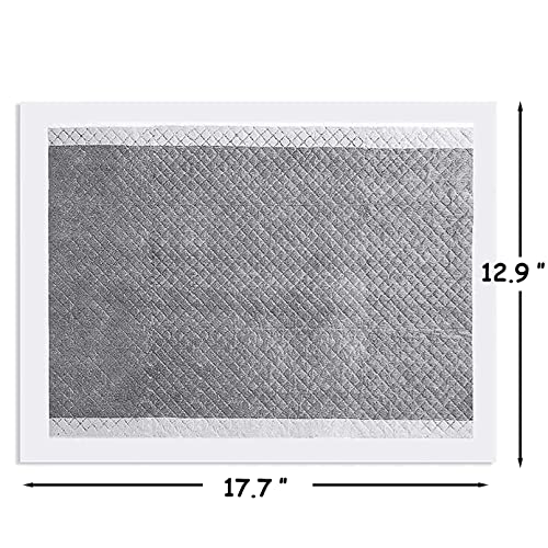 kathson Rabbit Pee Pads Disposable Cage Liners 100PCS All Absorb Black Carbon Odor Control Bunny Training Accessories with Quick-Dry Surface for Puppy Guinea Pig Kitten Hedgehog Small Animals - size: 17.7" x 12.9" / 100PCS