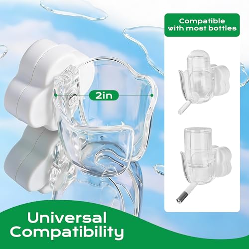 Hamster Water Bottle Holder - Magnetic & Repositionable, Adjustable Base for Hamster Cage, Secure Magnetic Mount, Easy to Move/Install, Fits Most Small Pet Water Bottles (Holder Only) - color: White