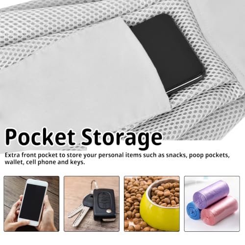 Dog and Cat Sling Carrier - Hands Free Reversible Pet Papoose Bag - Soft Pouch and Tote Design - Suitable for Puppy, Small Dogs Cats Outdoor - color: Msh Grey