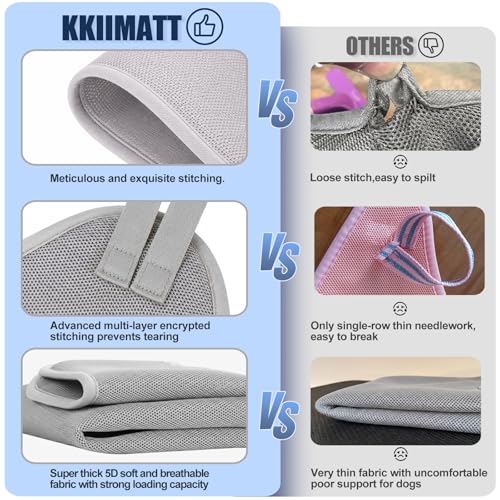Kkiimatt Dog Grooming Hammock Harness,XXX-Large Silver Grey Grooming Sling for Giant Dogs,Dog Hanger Holder Restraint for Nail Trimming, Hanging Harness Hammock for Nail Clipping - size: XXXL (140 LB Max) Silver Grey 20-31in