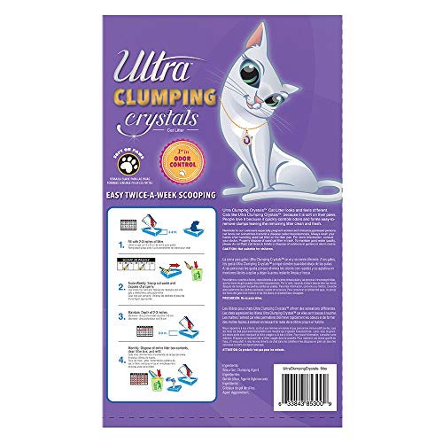 Ultra Pet Clumping Crystal Cat Litter, White Crystals with Multicolor Crystals, 5 Lbs (Pack of 2) - size: 5 Pounds (Pack of 2)