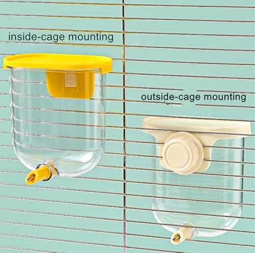Bird Water Bottle 330ml Automatic Leak Proof Drinking Dispenser for Cage | External Cage Waterer Large Capacity for Parakeet Cockatiel Budgie Finch Lovebird –– Easy Clean