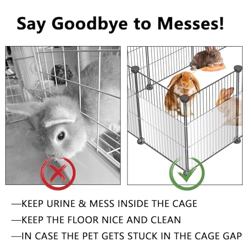 12 Pcs Pet Cage Liner Protection 10 × 8'' Rabbit Cage Urine Guard Side Lining Shield Covers Prevent Scatter for Guinea Pig Bunny Hedgehog Hamster Small Animals