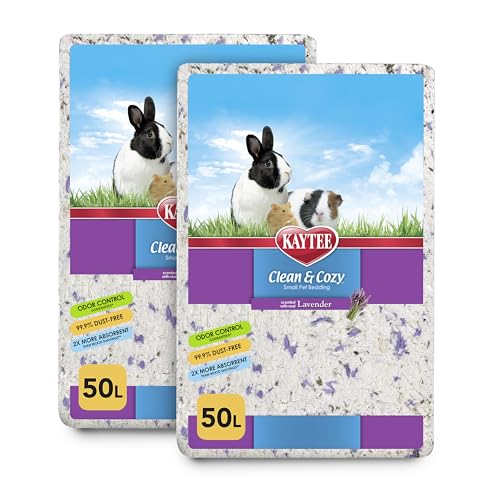 Kaytee Clean & Cozy Lavender Bedding for Pet Guinea Pigs, Rabbits, Hamsters, Gerbils, and Chinchillas, 100 Liters - size: 100 Liters