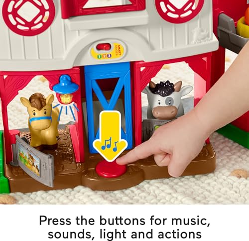 Fisher-Price Little People Toddler Learning Toy Caring for Animals Farm Playset with Smart Stages for Pretend Play Kids Ages 1+ years (Amazon Exclusive) - style: Classic Farm