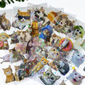 96PCS Holographic Cat Stickers, 8 Sheets Transparent Fun Meme Cat Stickers for Water Bottles Laptop Scrapbook, Cute Kitten Decals for Adults Kids Teens - style: Modern