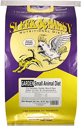 SLEEK & SASSY Garden Small Animal Food for Hamsters, Gerbils, Mice & Rats (20 lbs.) - size: 20 Pound (Pack of 1)