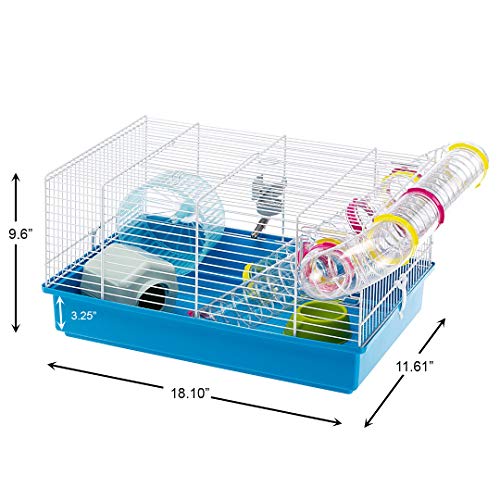 Ferplast Paula Small Hamster Cage | Fun & Interactive Cage Measures Measures 18.11L x 11.61W x 9.6H & Includes All Accessories - style: Paula Hamster Cage