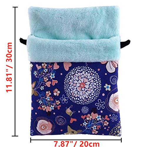 Litewood Sugar Gliders Sleeping Pouch Bag Small Pet Cotton Hanging Warm Comfortable Nest Bed for Small Animals Squirrels Marmosets Rats Hamster (LARGR,Blue Deer) - color: Blue Deer, size: LARGR