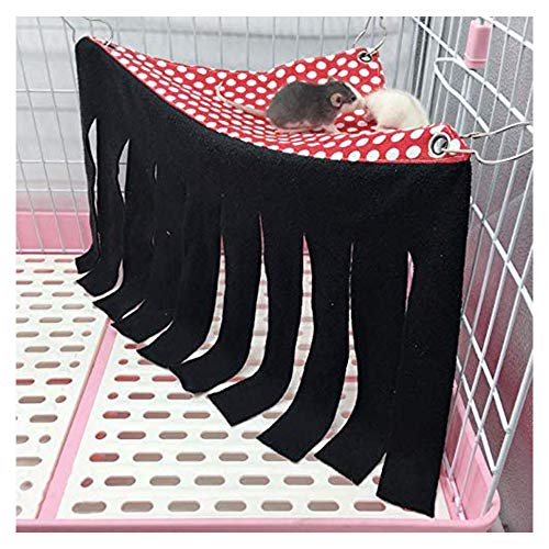 WishLotus Hamster Hideout, Small Animal Hideaway Tent Fleece Forest Pet Cage Accessories Nest Bedding for Chinchilla Guinea Pig Hedgehog Rat Squirrel Ferret Dwarf Bunny (Blue+Grey)