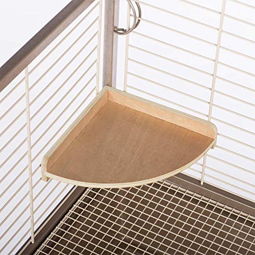 Wood Platform Set - 3 Pack Cage Accessory Shelves Assorted Sizes - for Chinchillas, Rats, Prairie Dogs, Degus, Ferrets, Birds, Sugar Gliders, Rabbits, Guinea Pigs, & Other Small Pets