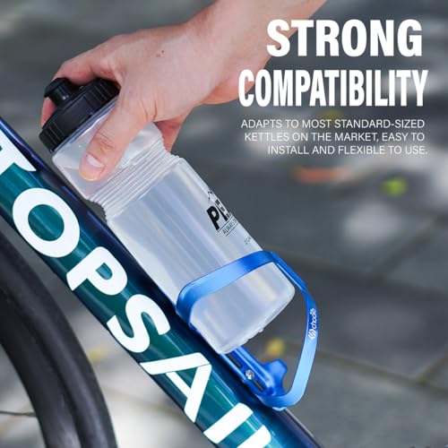 Chooee Bike Water Bottle Holder Aluminum, Bicycle Water Bottle Cage for Road Bikes Mountain Bikes Blue 2-Pack - color: Blue
