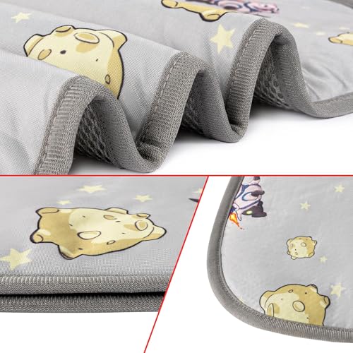 Summer Pet Cooling Mat - Cat Dog Cushion Pad Sleeping Cool Comfortable Soft for Pets Kids and Adults (Grey French Bulldog, S) - color: Grey French Bulldog, size: S: 15.5'' x 19.5''