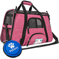 PetAmi Airline Approved Pet Carrier for Cats Small Dogs, Small Heather Pink | Soft Sided TSA Travel Bag, Sherpa Bed, Breathable Mesh Ventilation, Collapsible Bowl, Fits Under Seat, Up to 18 lbs - color: Heather Pink, size: Small - 17"L x 10.2"W x 11.2"H