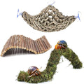 HERCCOCCI Hermit Crab Accessories, Hermit Crab Toys Flexible Climbing Bridge Reptile Hammock Habitat Decor for Hermit Crabs Leopard Geckos Crested Tortoise Snake