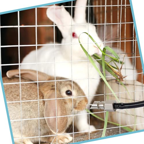 Stainless Steel Water Nipples Metal Automatic Watering System Kit for Rabbit Bunny and Rat | Metal Automatic Watering System for Rat, Guinea Pig, Hamster, Ferrets, Mouse, Mice - color: silver